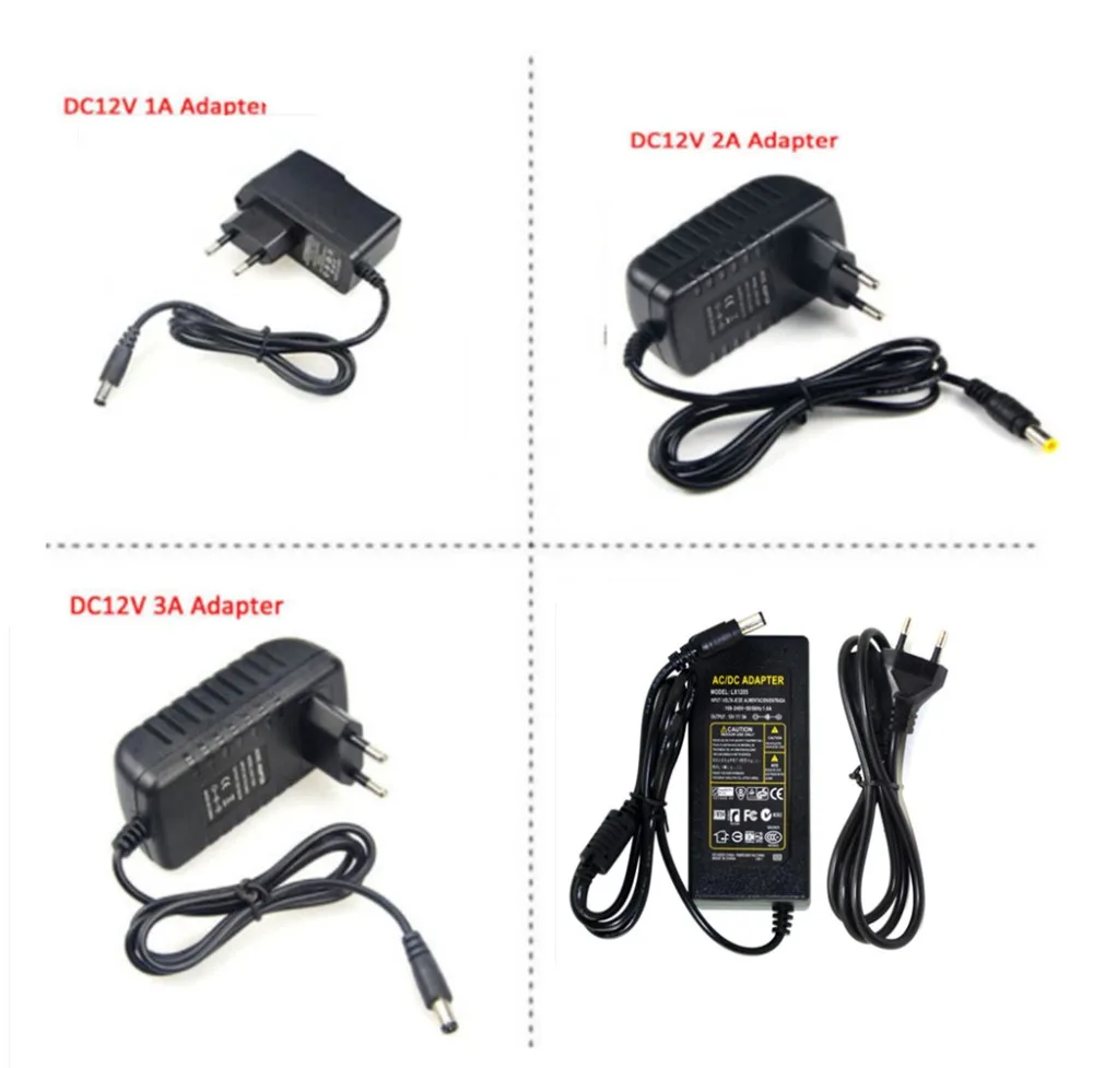 

AC110 220V Power Supply Adapter Transformer LED Strip 2A 3A 5A 8A DC 5V 12V 24V 5V 12V 24V Power Supply Adapter US/EU/UK/AU Plug