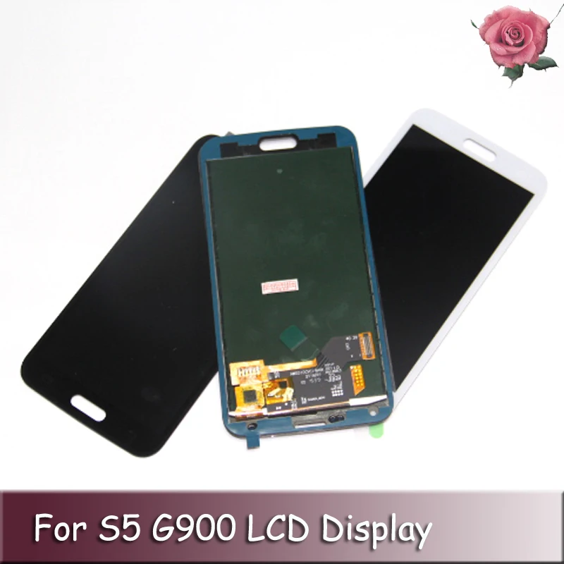 ЖК-дисплей и сенсорный датчик в сборе дигитайзер для Samsung S5 G900F G900 качество AAA |