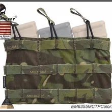 Emersongear Тактический модульная Трехместный Open Top подсумок Airsoft Военная Пейнтбол подсумок EM6355 Мультикам AOR хаки