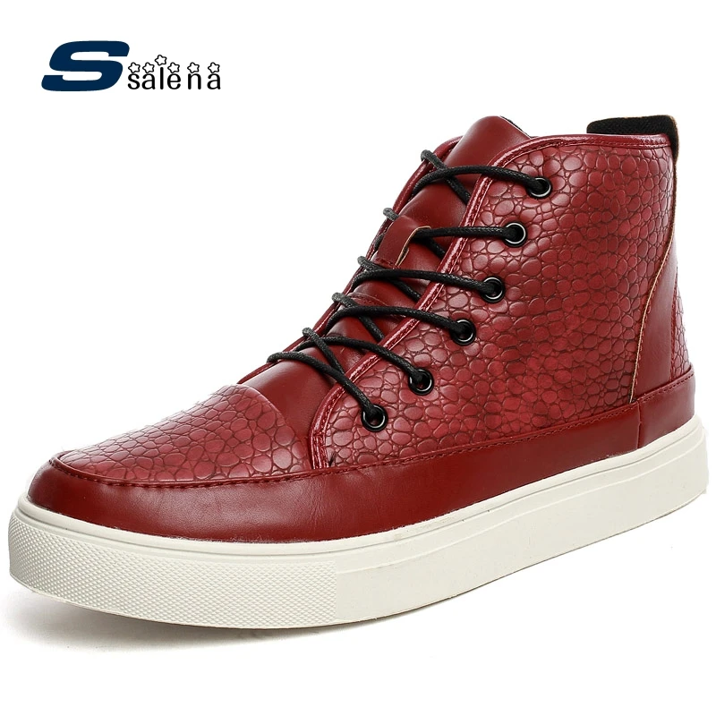 Livre Ar Preto Boots Botas Primavera Amortecimento Confortáveis Plataforma Aa20094 Leve vermelho Ao Ankle Caminhada azul De Homens Sapatos Outono qqzFva