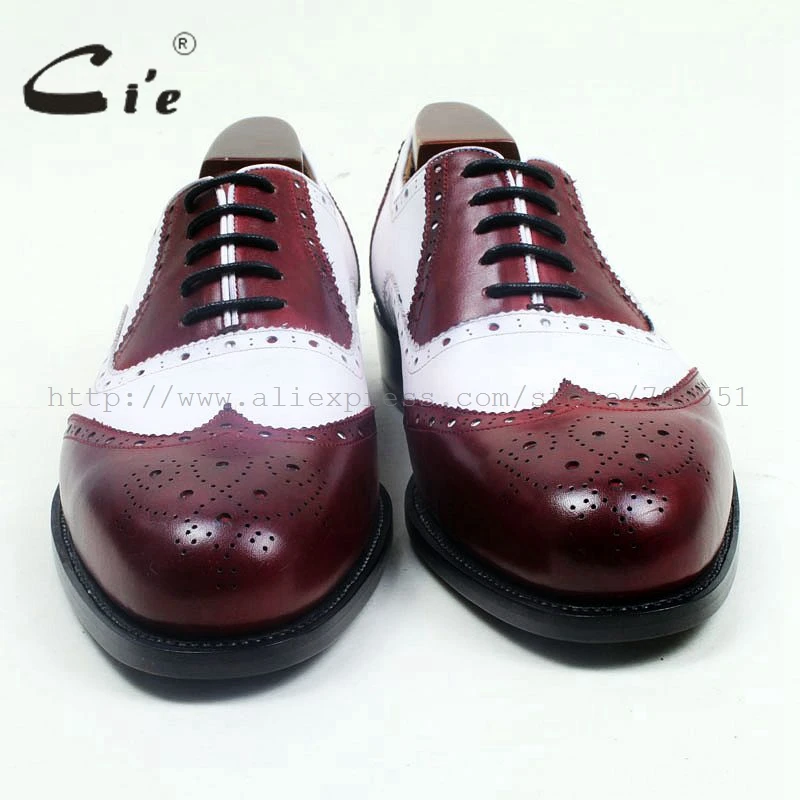 Respirável Mix branco Cie up Ox518 Cores Sola Inferior Vinho Do Brogues Homens Lace Handmade Redondo Completo Dos Couro Sapato Dedo Pé Genuíno x0P8grPwTq
