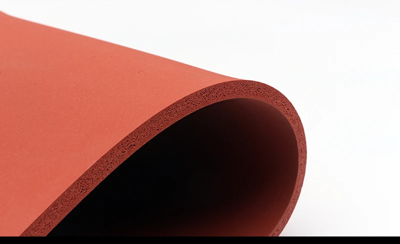 Силиконовая губка пластина листовая доска теплоизоляционное покрытие полоса квадрат 500x500x8 мм красный