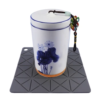 

4pcs Rounded Silicone Insulation Pad Turtle Pattern Table Heat Resistant Anti-slip Placemats TB Sale