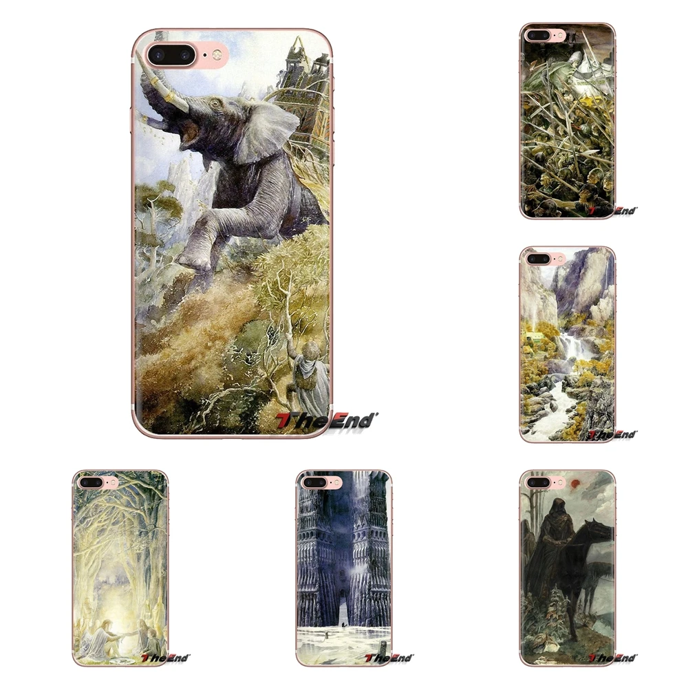 

For iPod Touch Apple iPhone 4 4S 5 5S SE 5C 6 6S 7 8 X XR XS Plus MAX Alan Lee s Lord of the Rings Artwork TPU Transparent Cases