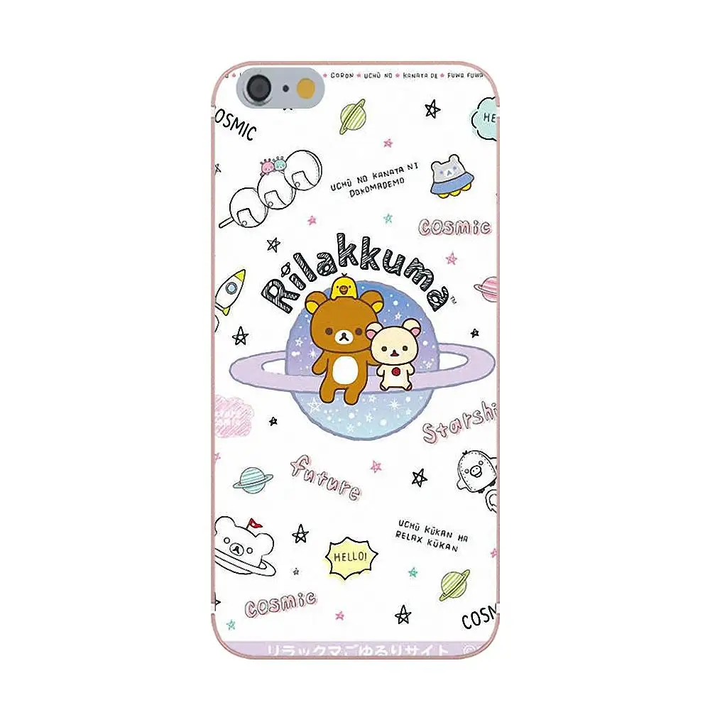 Tpwxnx Забавный мультяшный Rilakkuma для Iphone 4 4s 5 5C 5S SE 6 S 7 8 Plus X мягкий чехол ТПУ телефон
