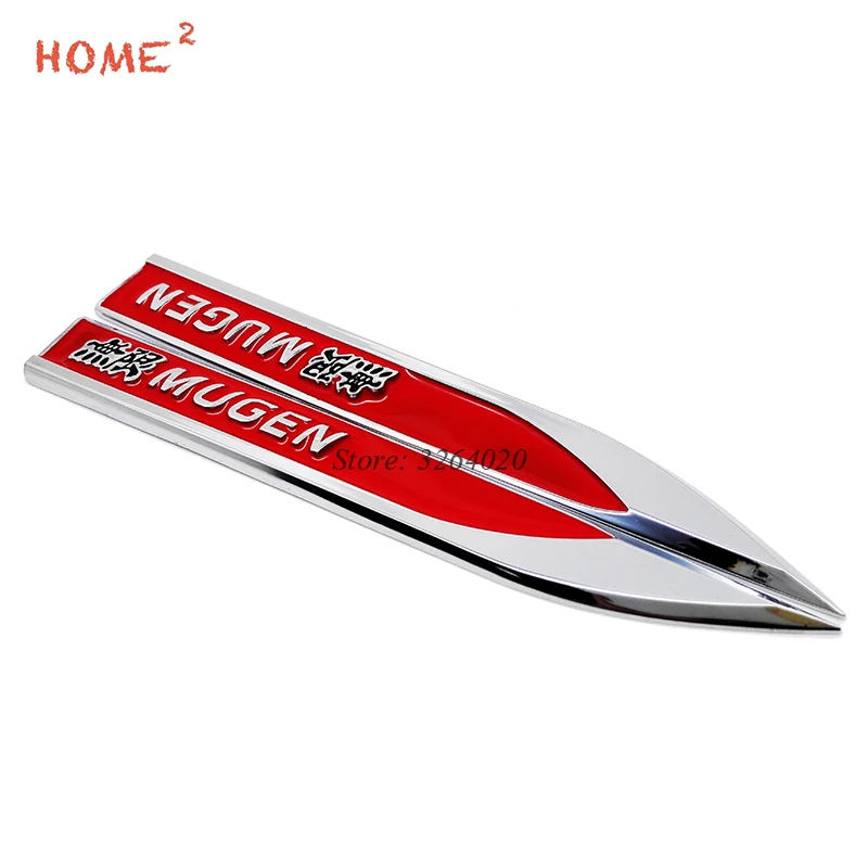 

Car Styling Fender Side Stickers for Mugen Logo Metal Blade Emblem Decals for Honda Civic Odyssey Pilot City CR-V Accord Jazz
