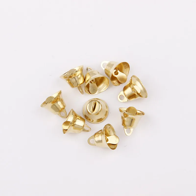 12mm Small Jingle Bells for Craft DIY Christmas Vacuum Plating Bronze Tone  12 Pack