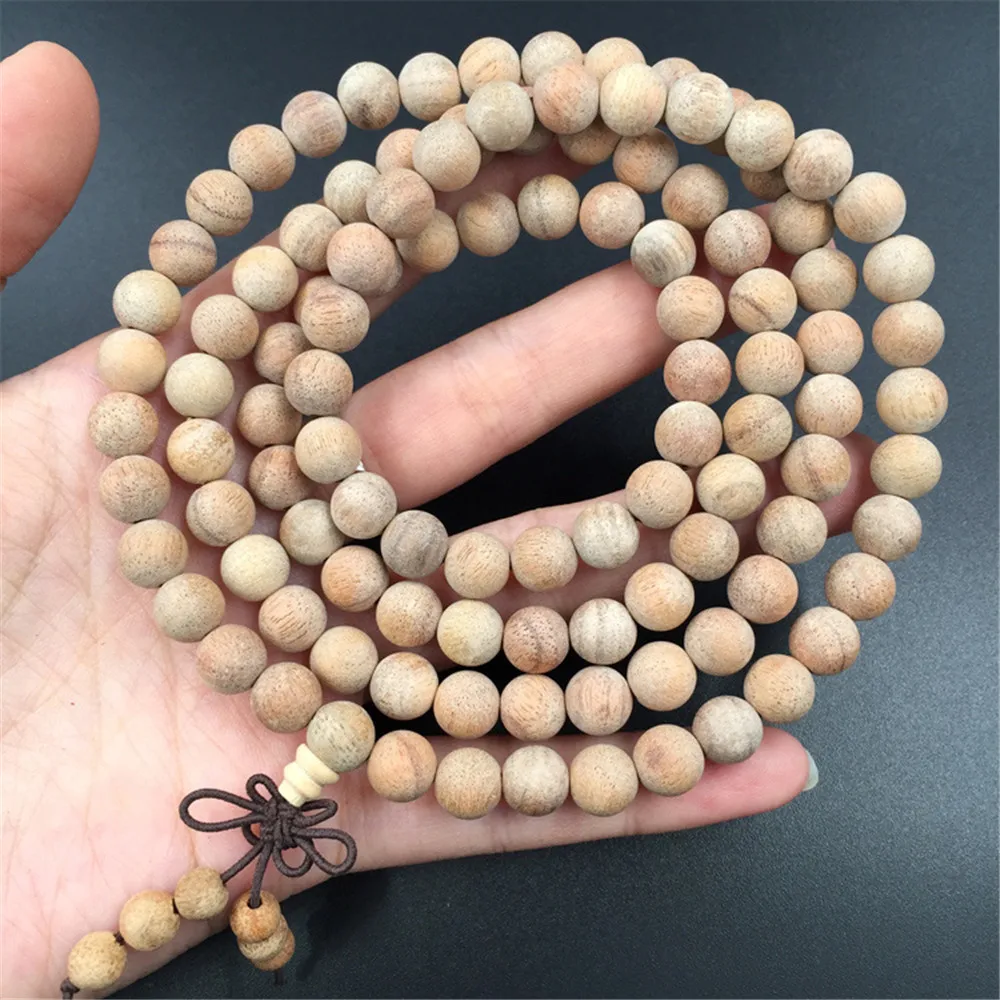 Оптовая продажа 10 шт. 6/8 мм 108 бусин Mala Camphor деревянный браслет из бисера