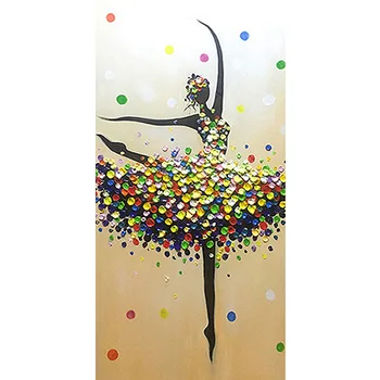 

CAMMITEVER 5D diamond painting dancer ballet pattern paste Rhinestones round diamond embroidery girl cross stitch diamond mosaic