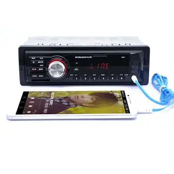 

Car In-Dash Stereo Audio 12V 1 Din FM Aux Input Receiver SD USB MP3 WMA Radio Players Digital Remote Control Support Smartphone