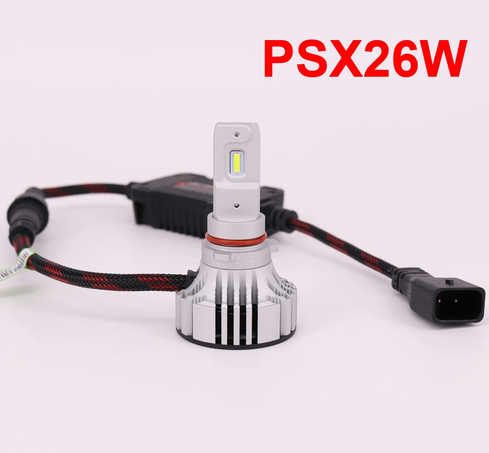 1 компл. PSX26W F2 автомобиля светодио дный фар H1 H7 светодио дный H8 H9 H11 9005 9006 9012 72 Вт 12000LM CSP чипы Turbo вентилятор 6 К белый спереди лампы накаливания