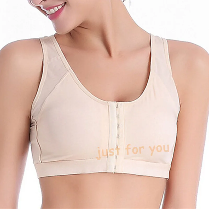 

Corset Vest Lingerie Ultra-Thin Breathable Shock Front Buckle Without Rims Top Bras Black Beige