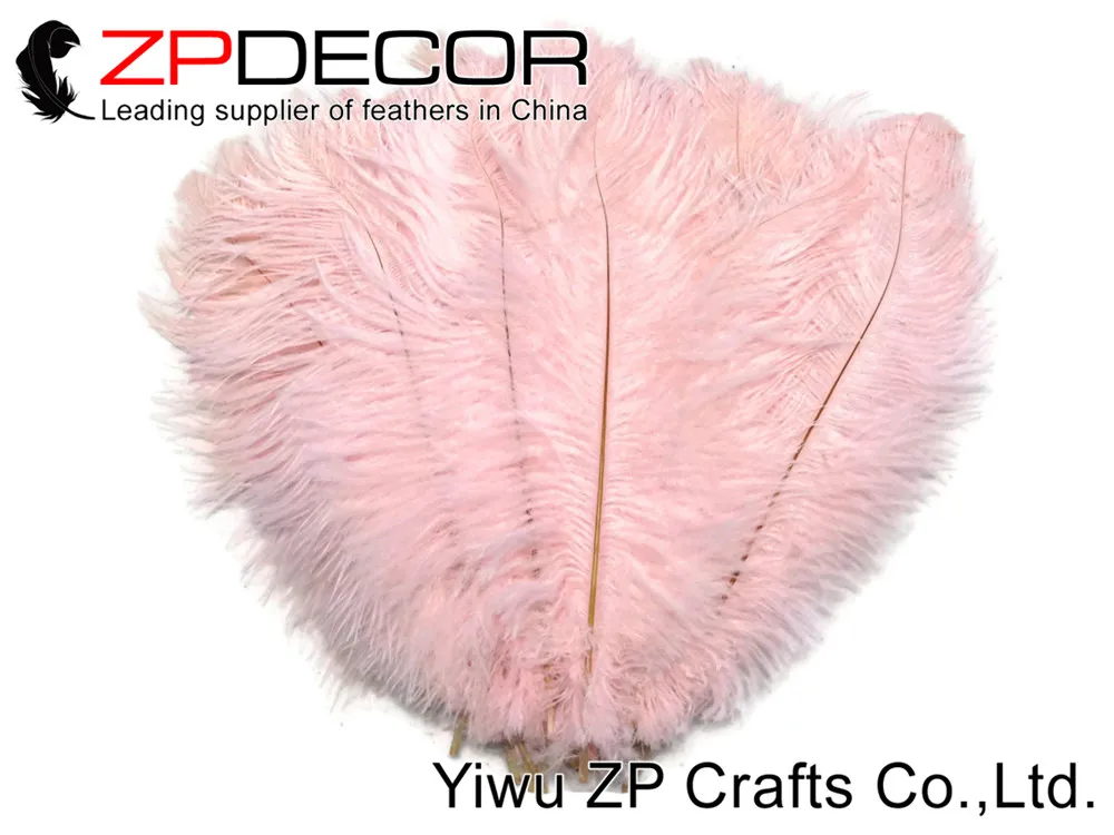 vOstrich Feathers, 100 Pieces - 6-8  LIGHT PINK Wholesale Ostrich Drabs Feathers 2