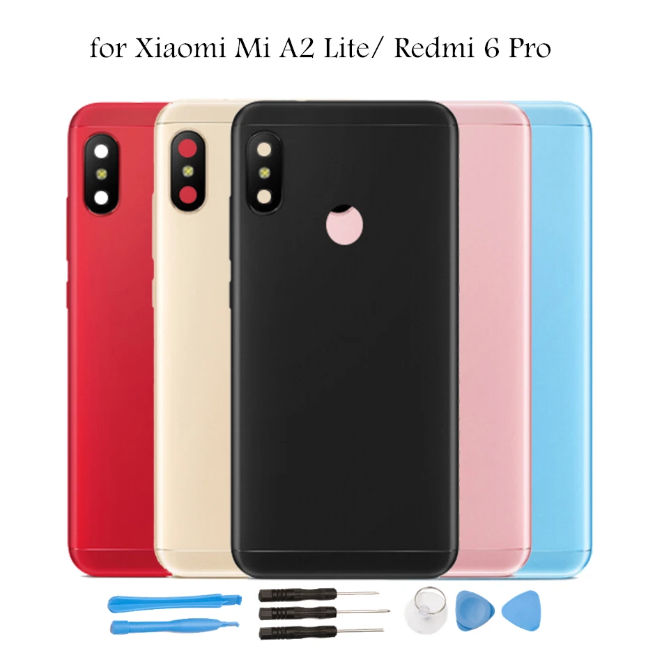 5,8" для Xiaomi mi A2 Lite задняя крышка для батареи задняя крышка корпус дверь для Xiao mi Red mi 6 Pro стекло для камеры запасные части инструменты