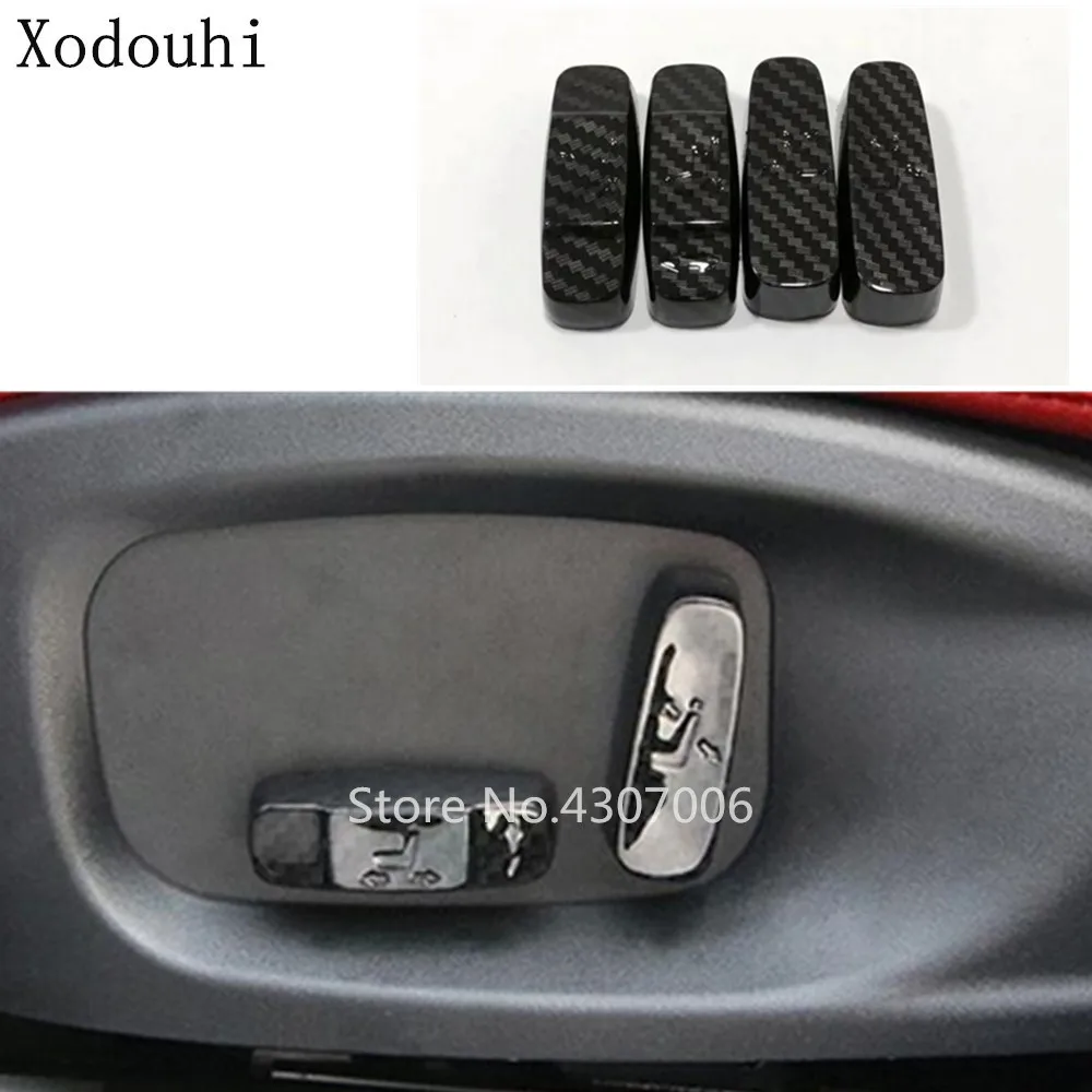 Car Low Configuration Carbon Fiber Seat Adjustment Knob Button Switch Trim For Jaguar F-PACE F Pace 2016 2017 2018 2019 2020 | Автомобили
