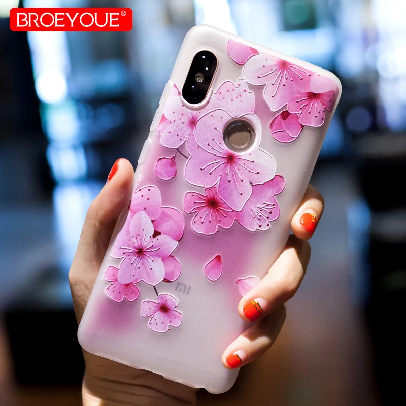 Case For Xiaomi Redmi 4X 4A Note 5A Luxury Flower 5X Mi A1 Soft TPU Relief Back Cover Transparent |