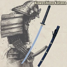 Handmade Folded Steel Chrysanthemum Japanese Samurai Sword Katana Sharp Edge Real Weapon Ready For Battle