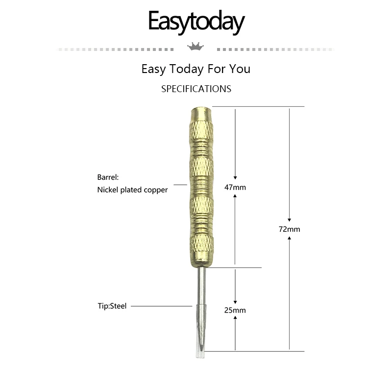 Easytoday 9 шт./компл. высококачественные дротики с железным покрытием Медные