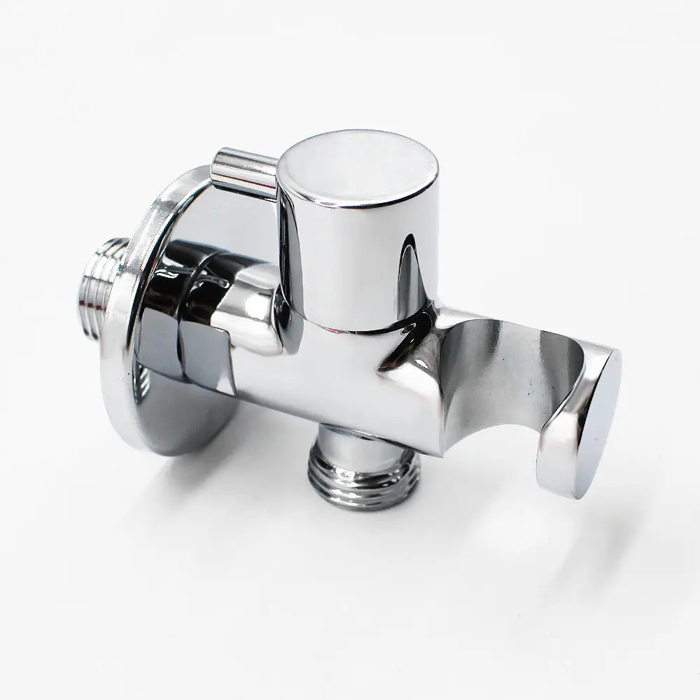 Brass Round Wall Mounted Hand Held Shower Holder Shower Bracket & Hose