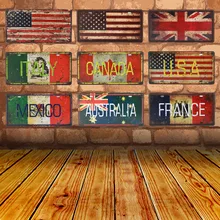 Флаг страны старинная жестяная вывеска Бар Паб до жестяная стена домашний декор вывески ретро-наклейки металлический номерной знак плакат живопись C12
