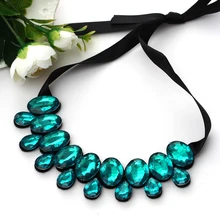 Модное короткое овальное массивное ожерелье и подвеска на ленте цепь Смола Женщина чокер колье подарок