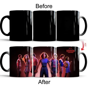 

Stranger Things Season 3 Magic Ceramic Coffee Mug Color Changing Mug Bar Beer Milk Tea Cup Drinkware Gift