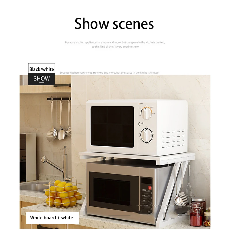 

Multifunctional Household Supplies 2 Layer Kitchen Shelf Microwave Shelf Electric Cooker Oven Storage Holders