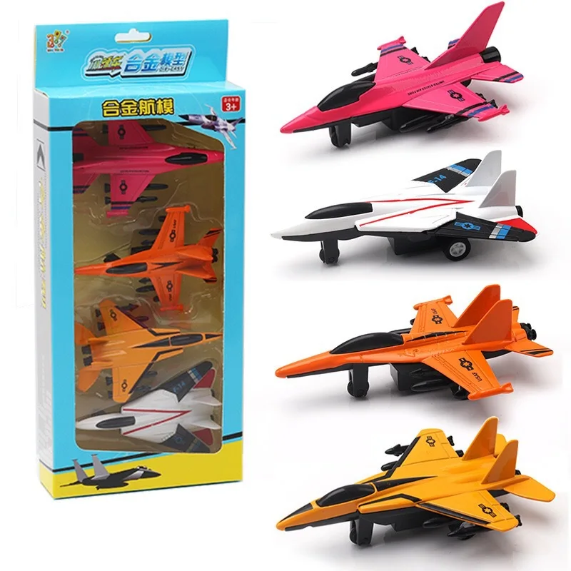 Лидер продаж авиации дети мальчик сплава мини самолет силы сзади моделирование модель военный самолет игрушка боец украшения