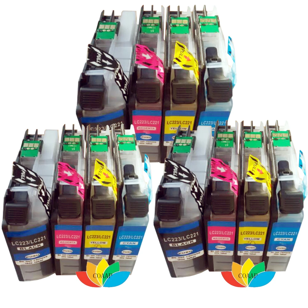 

12PK Ink Cartridge For Brother LC223 MFC-J5620DW MFC-J4620DW MFC-J4625DW MFC-J5625DW MFC-J4420DW European Printer LC 223 Inkjet