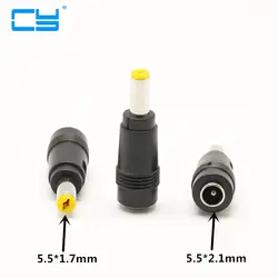 5.5x2.1 мм feminino Para 5.5x1.7 мм masculino Conector де alimentacao dc ноутбук Adaptador 5.5*2.1 5.5*1.7