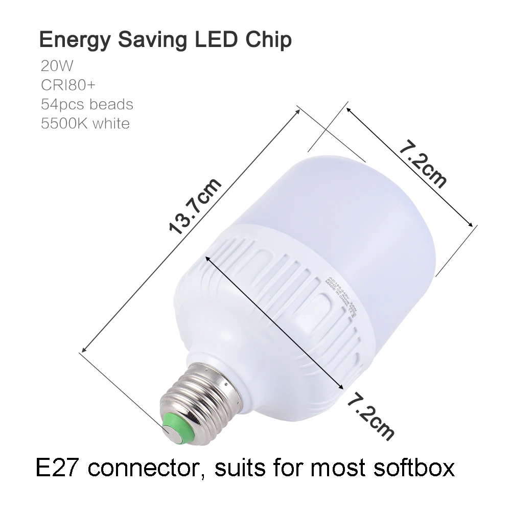 Yoocheese High Bright Photo Studio E27 Led Bulbs For Photography Yoocheese High Bright Photo Studio E27 Led Bulbs For Photography Lighting Daylight Lamp 20w 6000 6500k 110v 220v Photographic