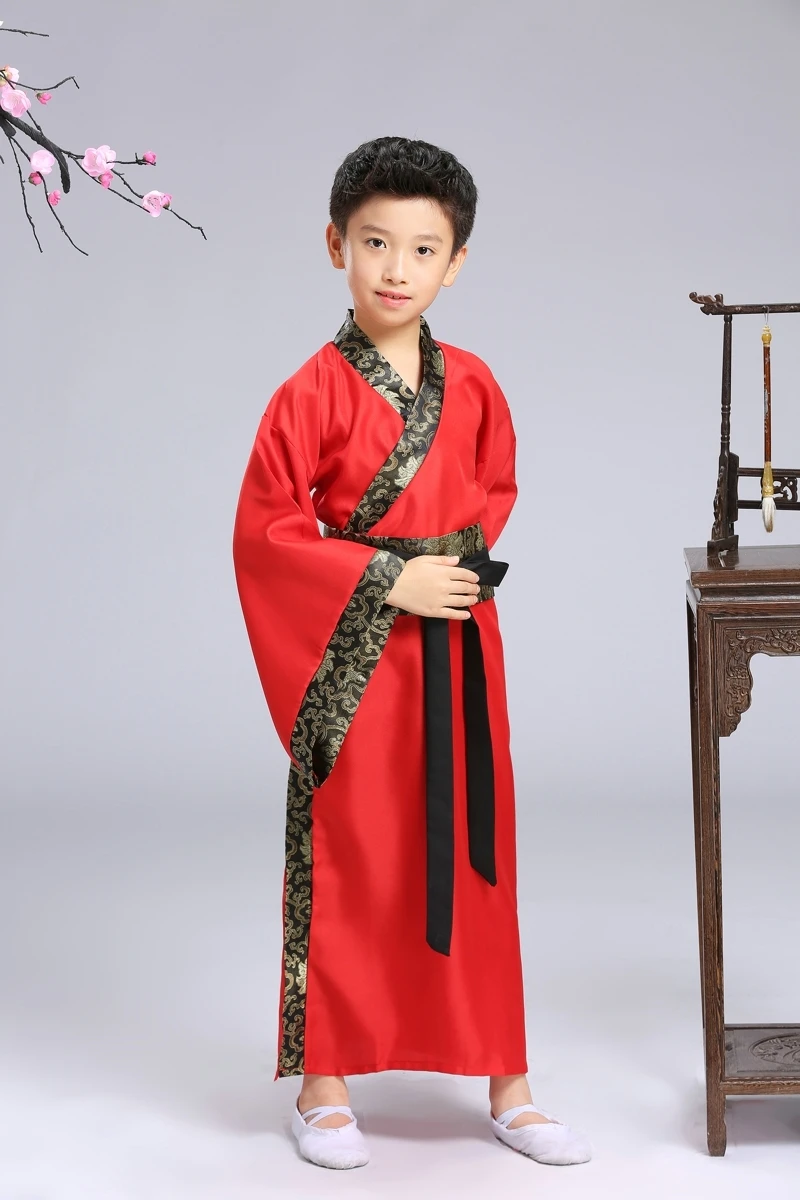 Традиционные китайские танцевальные костюмы для мальчиков, Детская опера Минг, древняя фея династии Хан Тан Цин ханьфу, платье для детей - Цвет: BF
