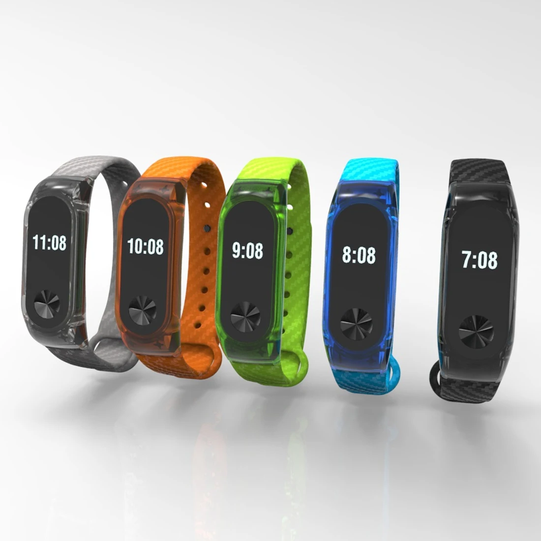 Ремешок mi Band 2 из углеродного волокна для Xiao mi Band 2, Цветной силиконовый ремешок mi Band 3, сменные умные аксессуары