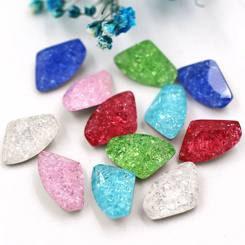

Nail decoration 9x14mm Ice flower shell shape crystal strass glass pointback Non hotfix rhinestones for nail art