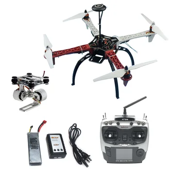 

DIY Assembled HJ 450 450F 4-Aix RFT Full Kit with APM 2.8 Flight Controller GPS Compass & Gimbal with AT9S Transmitter Receiver