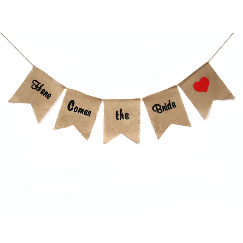 1set burlap bunting HERE COME THE BRIDE Wedding banner rustic vintage wedding decoration 1set burlap bunting HERE COME THE BRIDE Wedding banner rustic vintage wedding decoration