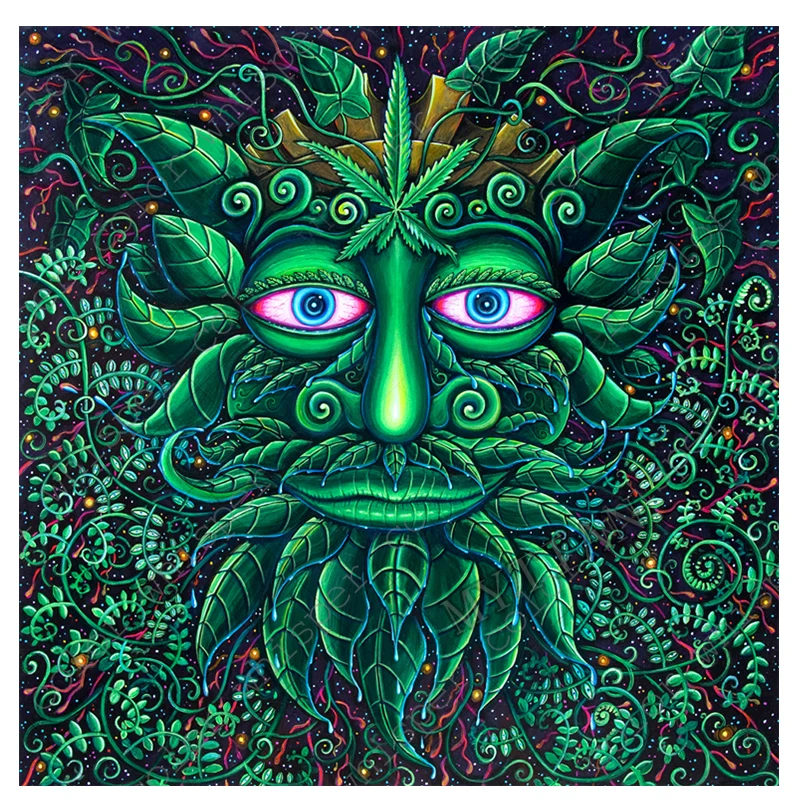 Green Tree Man room decor Embroidery Pattern Full square/round 5D Diy diamond paintings 3D cross stitch kits mosaic wall sticker | Дом и сад