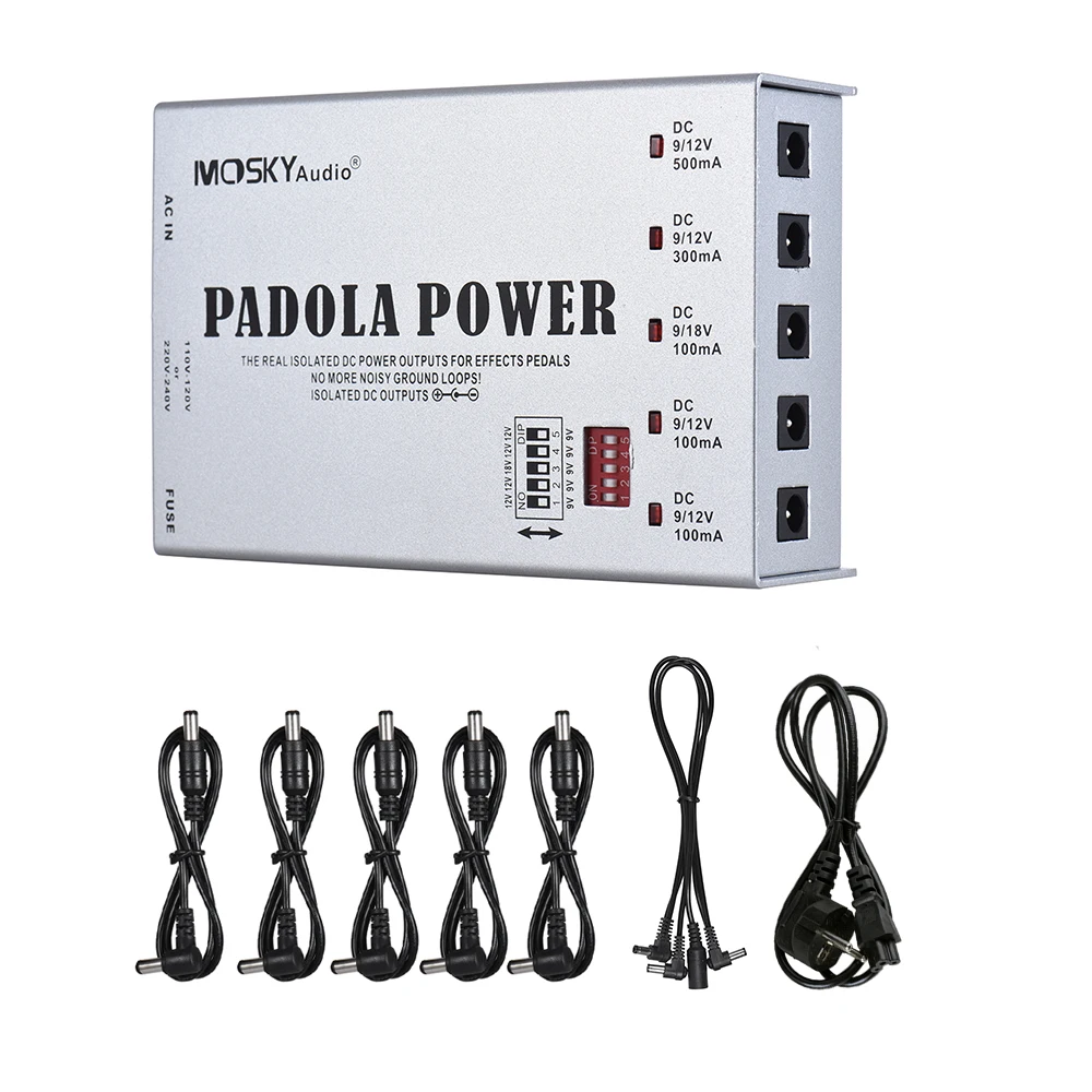 MOSKY 5 Isolated Outputs Guitar Effect Power Supply