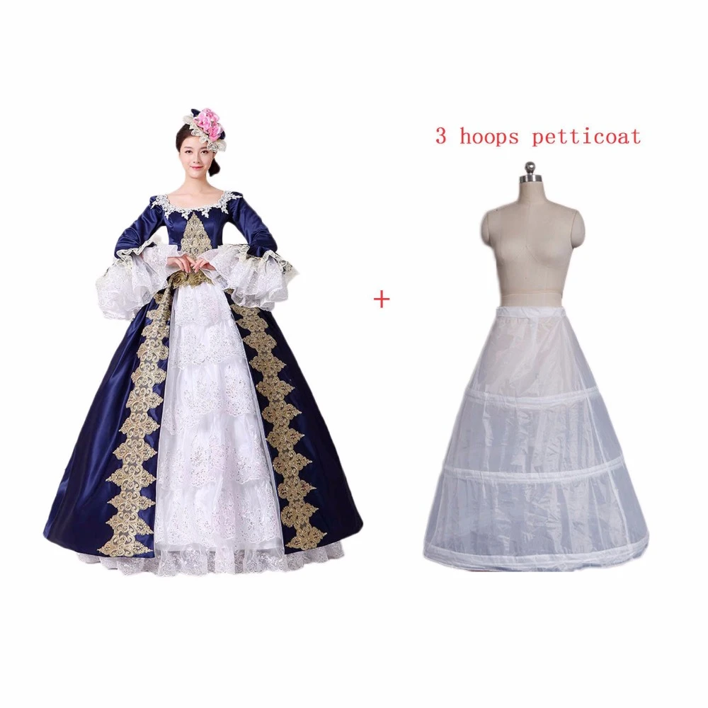 dark blue victorian dress