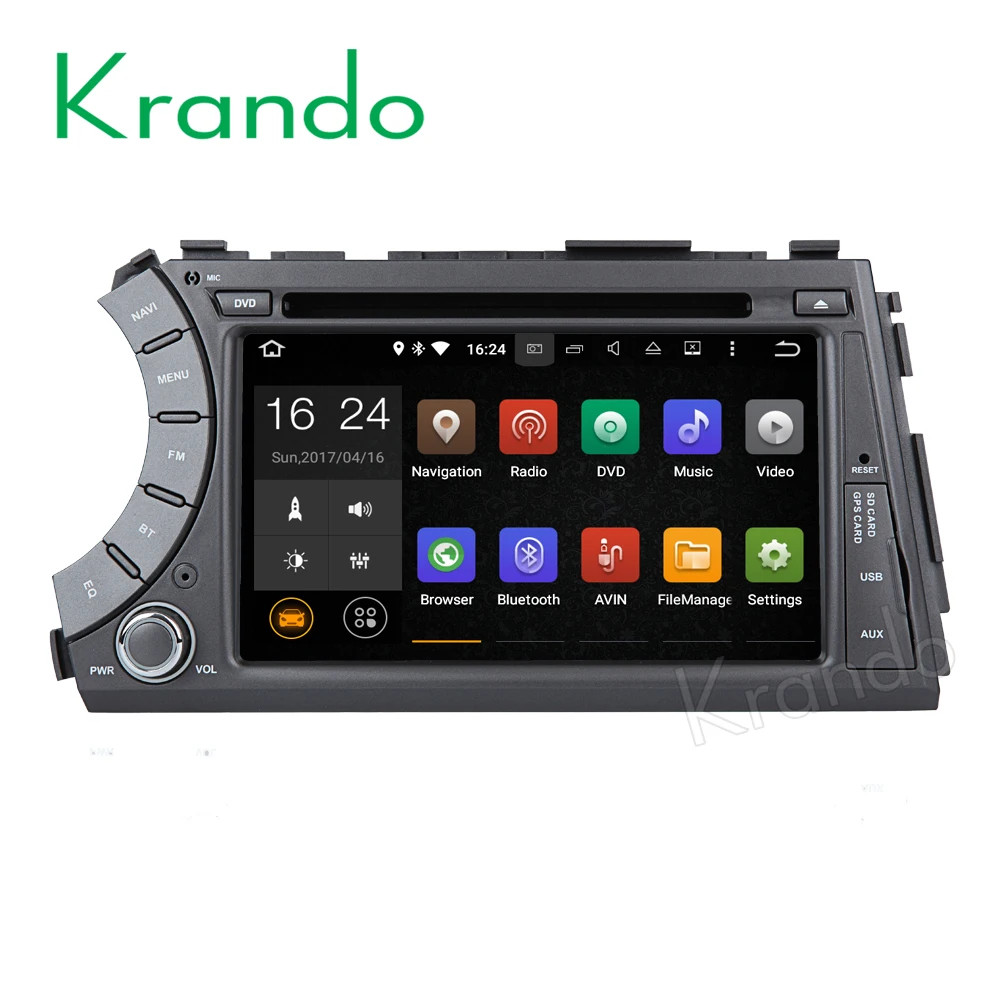 Krando 7 &quotAndroid 8 0 автомобильный радиоплеер для sSAngyong Actyon Kyron Tradie Korando 2005 2012 gps