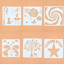 Романтический дизайн ПВХ Многослойные трафареты для стен малярный материал Скрапбукинг штамп декоративные художественные принадлежности торт Custom на заказ