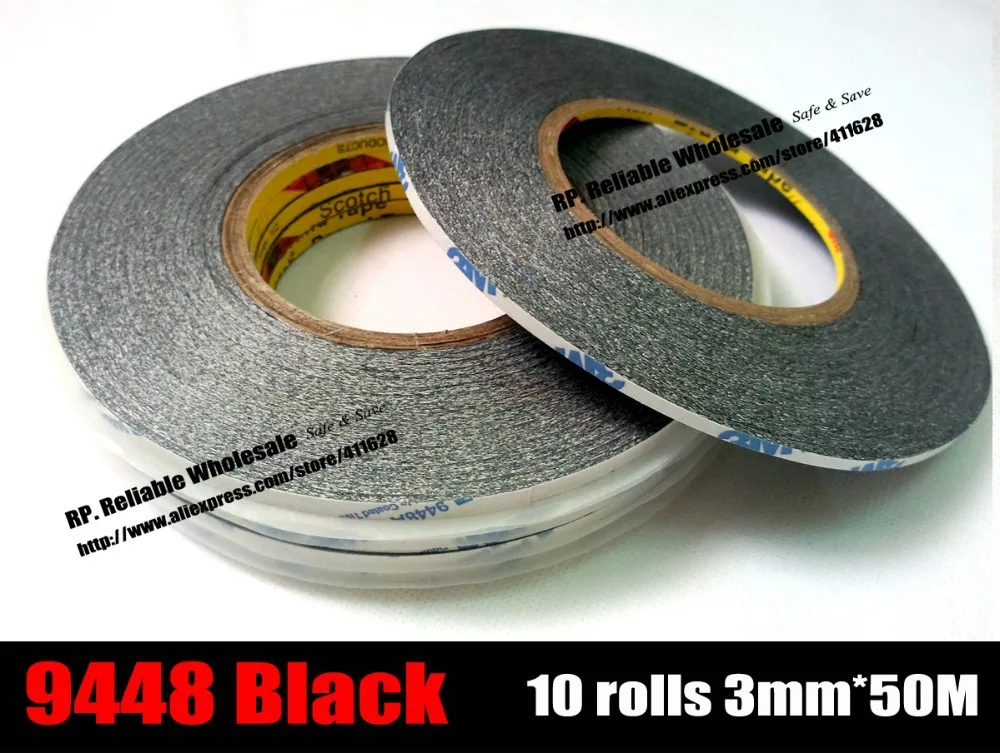 10x-3mm-wide-50m-original-3m-black-double-coated-tissue-tape-for-huawei-samsung-iphone-tablet-screen