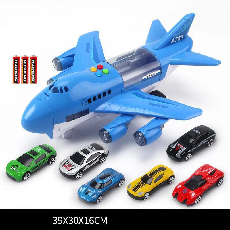 Музыкальная история, имитация трека, инерция, детская игрушка, самолет, большой размер, пассажирский самолет, детский Авиалайнер, игрушечный автомобиль, бесплатный подарок, карта - Цвет: Aircraft 9