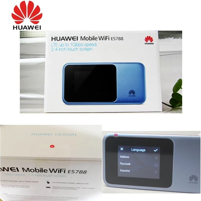 Загрузка мобильного Wi Fi 4G LTE Hotspot портативный маршрутизатор Huawei E5788 CAT16 1 Гбит/с|packing