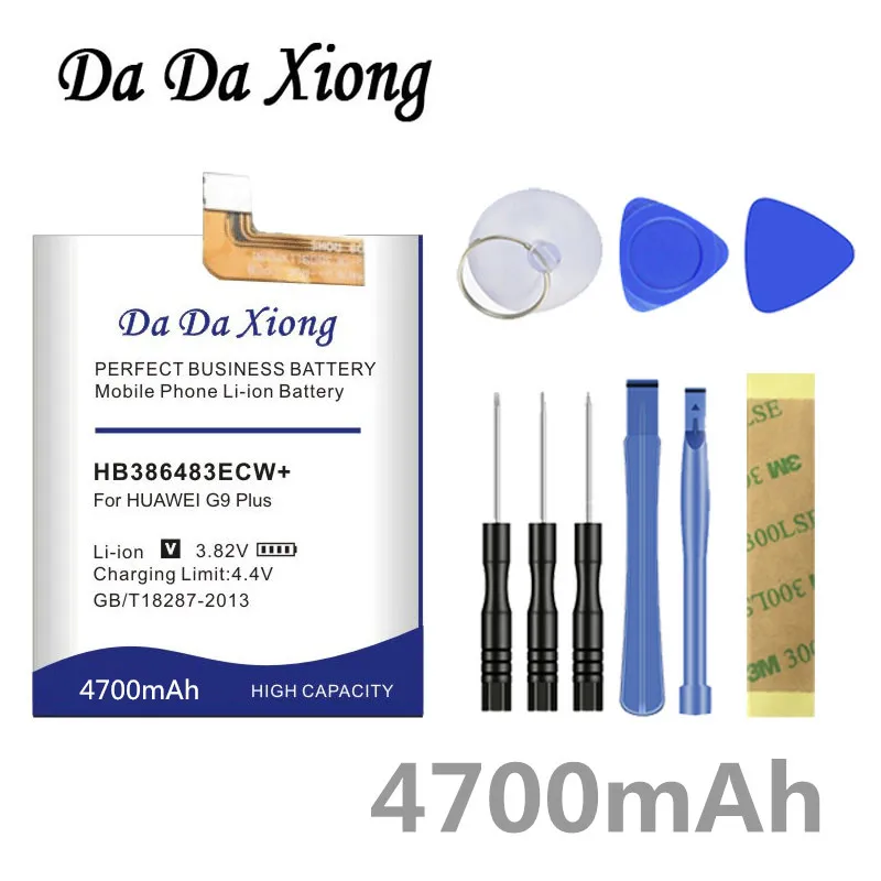 Da Da Xiong 4700mAh HB386483ECW+ Battery for Huawei honor 6X Maimang 5 G9 Plus MLA-AL00 MLA-AL10 G9Plus Phone battery