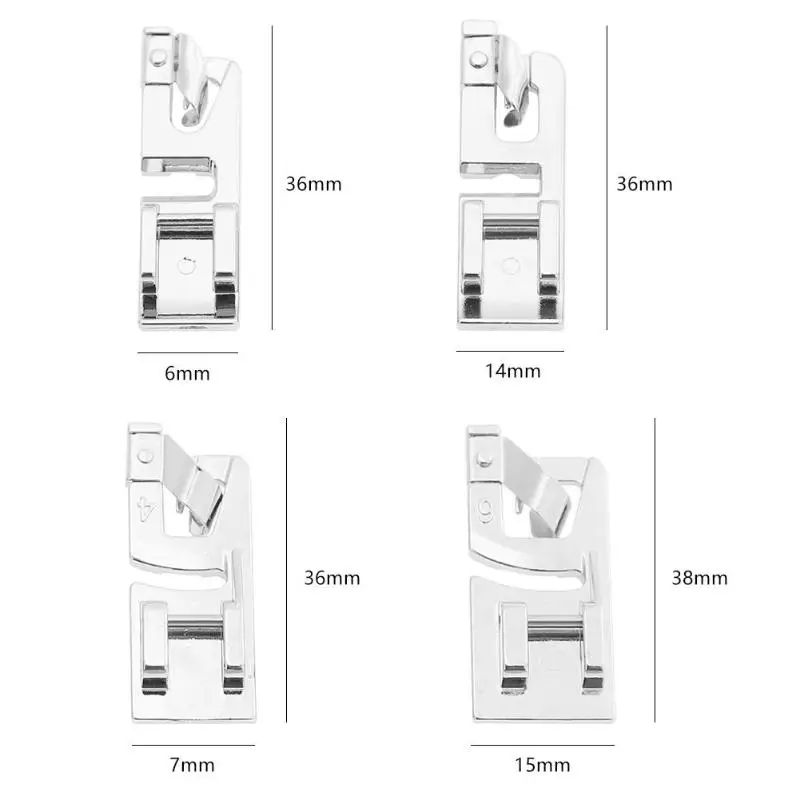 4 шт. 3 мм 4 мм 6 мм практичная швейная машина прижимная лапка для ног для квилтинга швейная машина аксессуары