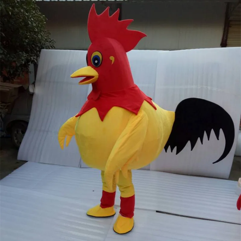 Костюм талисмана-петуха Петух костюм на Хэллоуин и Рождество забавное животное курица талисман одежда взрослый размер
