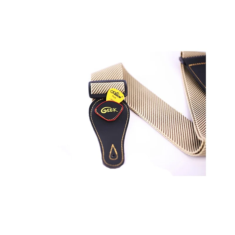 Electric Acoustic Bass Guitar Strap Pick Plectrums Holders Leather Ends