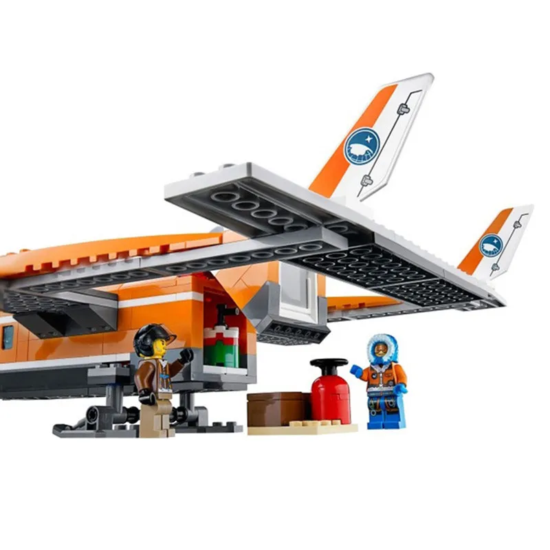 New Arctic Supply Plane Compatible with Legoings Model Building Blocks City Educational Toys for children Christmas gift