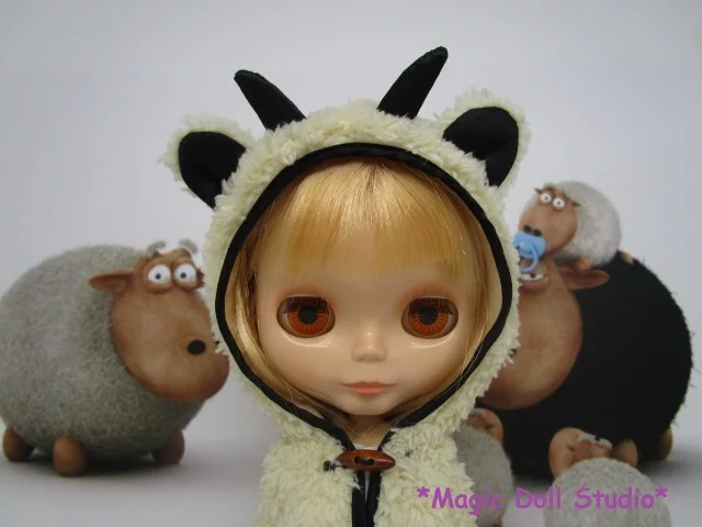 [RMG090] 2018 распродажа Одежда для кукол Neoblythe # шерстяное пальто из овечьей шерсти и